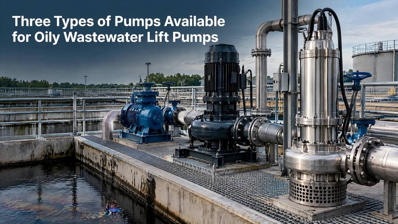 Three Types of Pumps Available for Oily Wastewater Lift Pumps