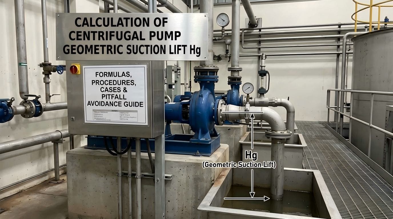 Calculation of Centrifugal Pump Geometric Suction Lift Hg: Formulas, Procedures, Cases & Pitfall Avoidance Guide
