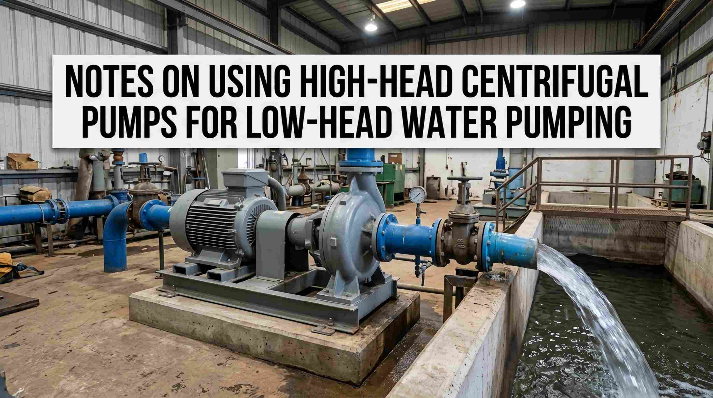 Notes on Using High-Head Centrifugal Pumps for Low-Head Water Pumping