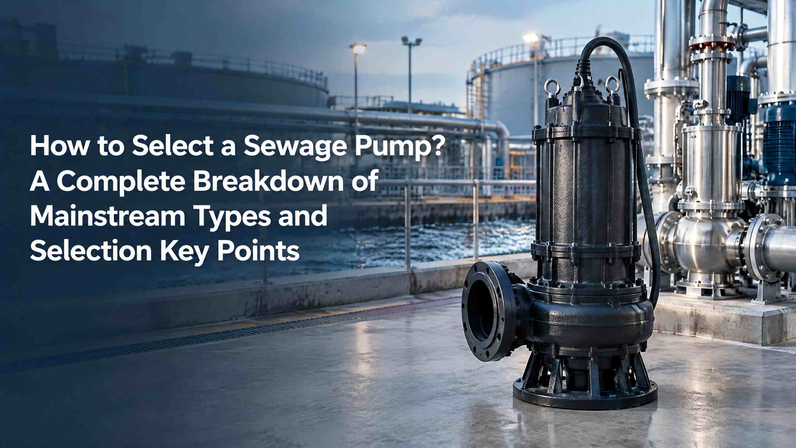 How to Select a Sewage Pump A Complete Breakdown of Mainstream Types and Selection Key Points